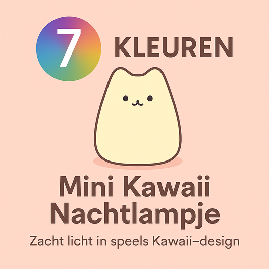 Mini Kawaii Nachtlampje – Zacht Licht & Kleuren voor Rustige Babyavonden