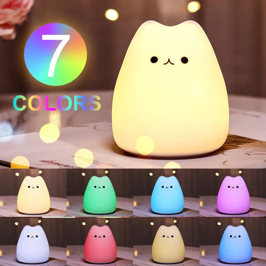 Mini Kawaii Nachtlampje – Zacht Licht & Kleuren voor Rustige Babyavonden